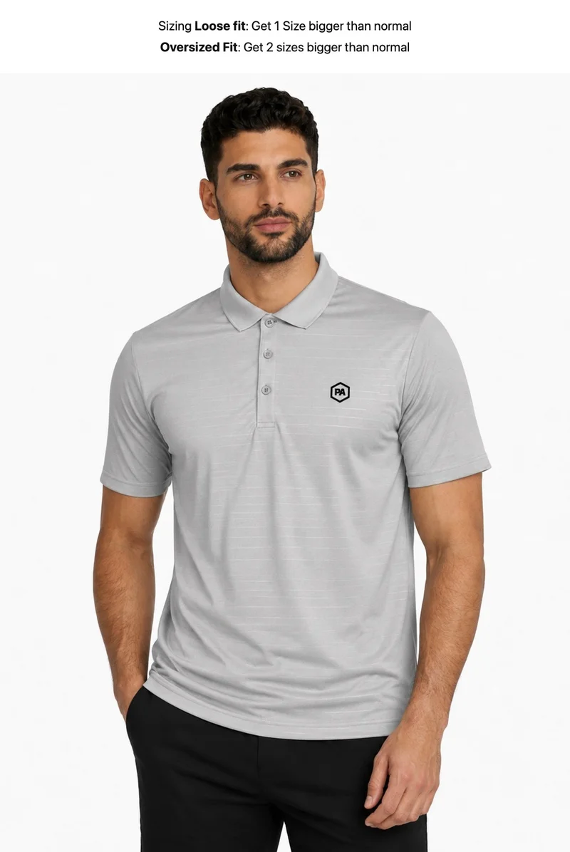Prima Ace Light Grey Lightweight Tech Polo Ace Light Grey for Men | Best Price UAE