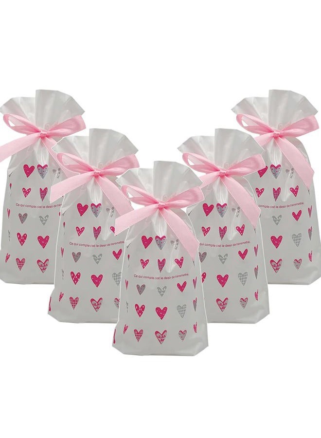 Enjonar 24pcs Treat Bags Party Favor Bags Pink Gift Bags Candy Goodies Bags Gift Wrapping Package for Birthday Party Wedding Baby Shower Bridal Shower Holiday Party - Image 1