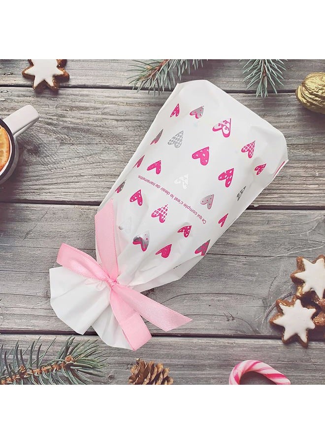 Enjonar 24pcs Treat Bags Party Favor Bags Pink Gift Bags Candy Goodies Bags Gift Wrapping Package for Birthday Party Wedding Baby Shower Bridal Shower Holiday Party - Image 3