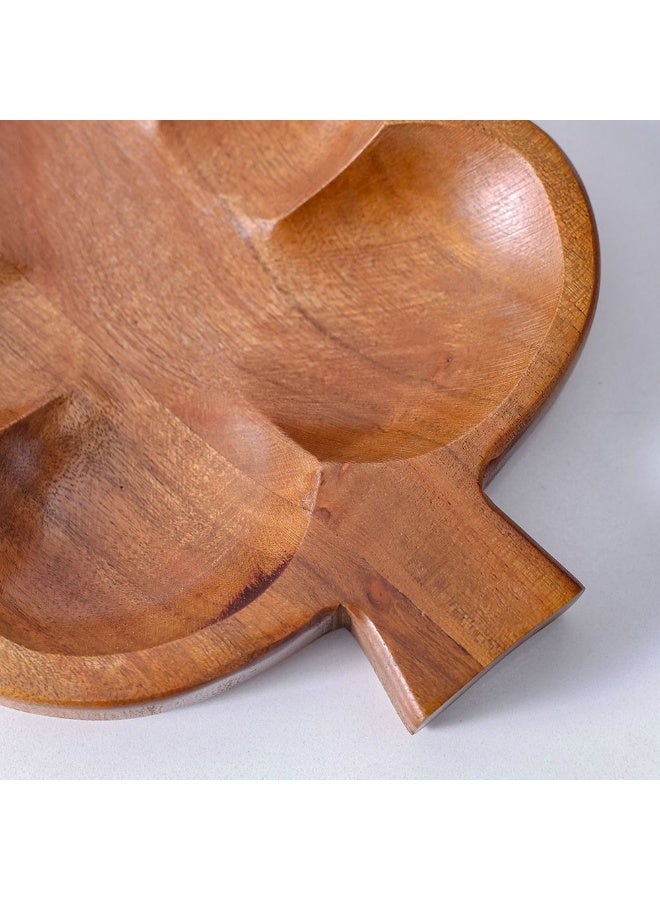 Danube Home Loretta Leaf Platter - Acacia Wood Serving Tray 25x17x2.5cm | Elegant Serveware for Entertaining | Ideal for Parties & Home Decor - Image 3
