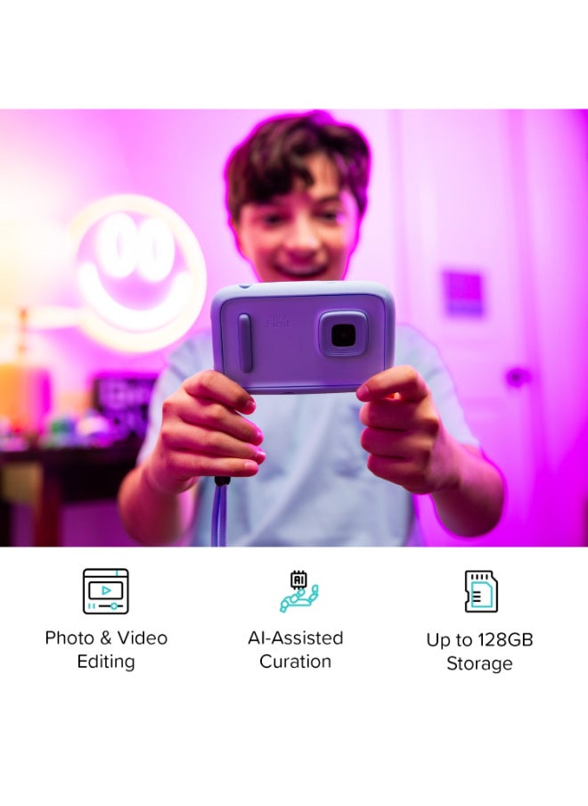 myFirst Camera 50 | AI Assisted Kids Camera, 20MP Resolution w/ Advanced Shutter Control, Selfie-Light, Wifi Connectivity, Photo & Video Editing, Child-Safety, Privacy and Parental Control - Purple  - Image 3
