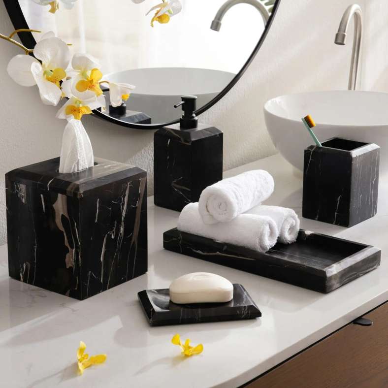 Pan Home Dragon Marble Soap Dispenser - Black - Image 3