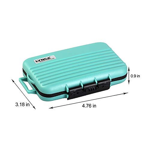 LYNCA 24 Slots Camera Memory Card Case Holder Water-Resistant Anti-Shock SD Card Case Holder Wallet for 8 SD Cards 4 CF Cards 12 Micro SD/TF Cards Storage Box, Compact Memory Cards Wallet (Green) - Image 3
