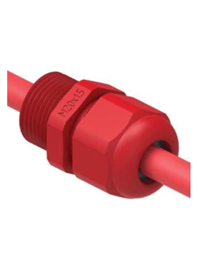 promass M20 20mm IP68 Waterproof Cable Glands, Suitable for 6mm - 12mm Cables, Plastic Nylon Compression Glands Connectors with Locknut and Washer - RED - Image 5