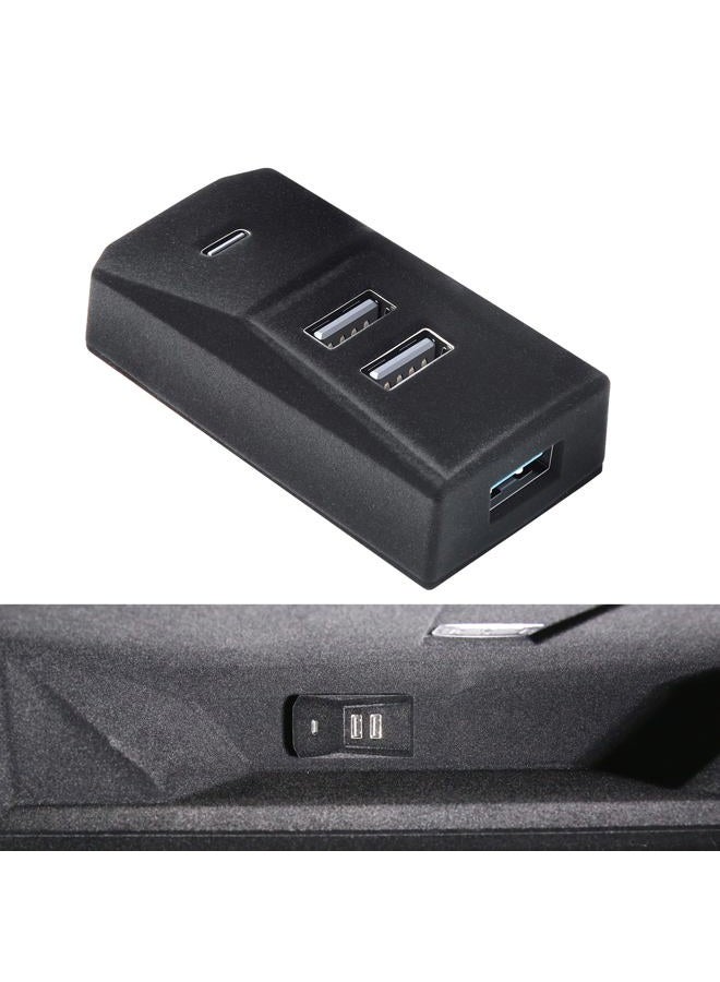 Arcoche USB Hub for Tesla Glove Box – 4-Port Docking Station Model 3 Highland 2024 2025 Cybertruck, Model Y Juniper 2025 2026 Seamlessly Transfer dashcam footage, Flash-Drive Data, Games and Music - Image 1
