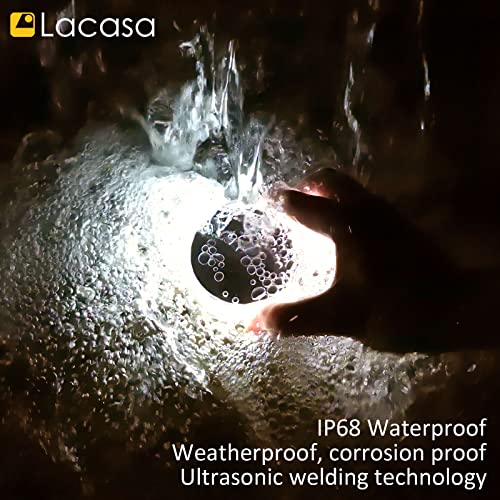 Lacasa Solar Deck Lights Outdoor Waterproof LED Solar Step Lights Driveway Lights, White 4000K, for Garden Yard Patio Pathway, Round, 4 Pack - Image 4