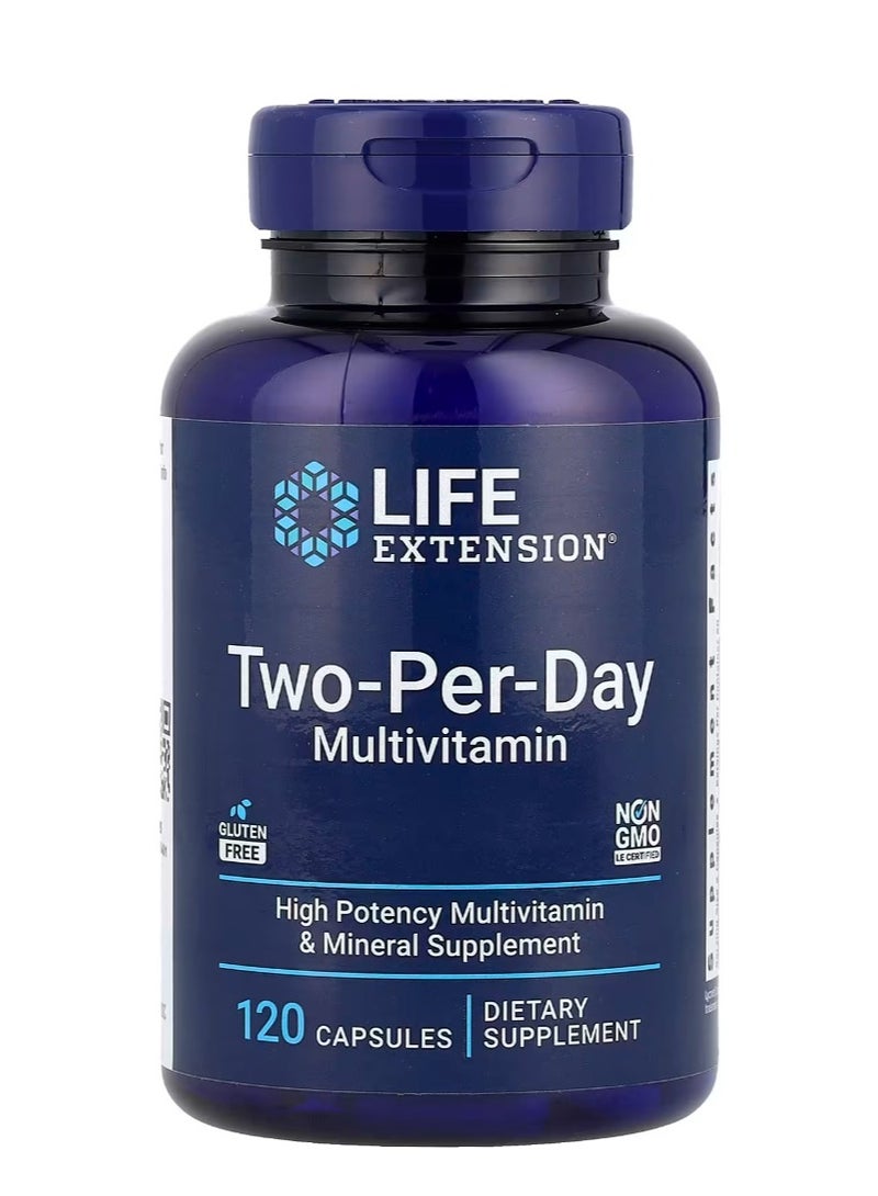 لايف إكستنشن 120 كبسولة من الفيتامينات المتعددة V2 يوميًا - Image 1
