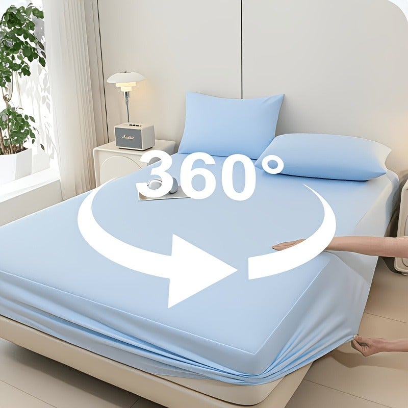 Summer Cooling Fitted Sheet (Pillowcases Not Included) – Skin-friendly, Breathable, and Cooling for Sleep, 360° Elastic Mattress Protector, Wrinkle-resistant/fade-resistant/shrink-resistant, Machine Washable, Multiple Colors Available - Image 4