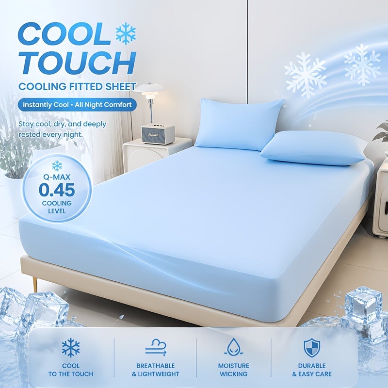 Summer Cooling Fitted Sheet (Pillowcases Not Included) – Skin-friendly, Breathable, and Cooling for Sleep, 360° Elastic Mattress Protector, Wrinkle-resistant/fade-resistant/shrink-resistant, Machine Washable, Multiple Colors Available - Image 2