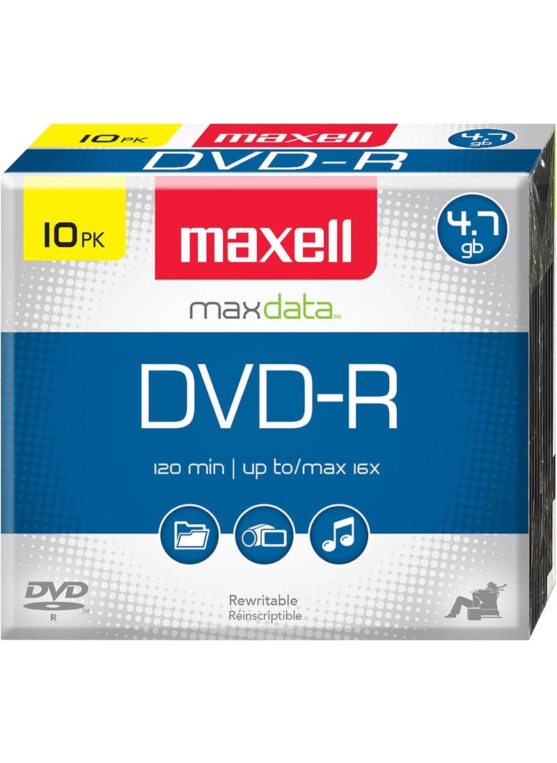 Maxell Maxell 638004 4.7Gb Dvd-R 10Mm Jewel case  - Image 1