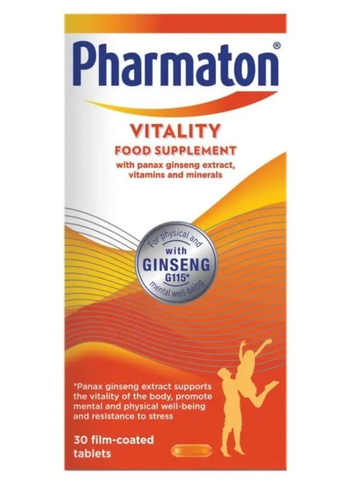 Pharmaton كبسولات الحيوية مع مستخلص الجينسنغ بانكس فيتامينات ومعادن 30 عدداً - Image 1