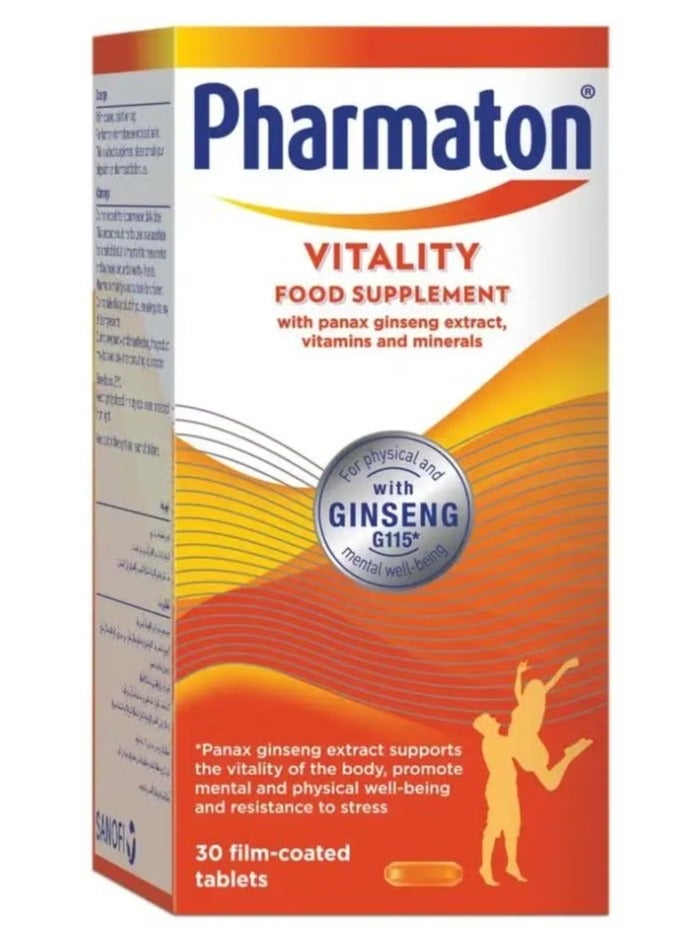 Pharmaton كبسولات الحيوية مع مستخلص الجينسنغ بانكس فيتامينات ومعادن 30 عدداً - Image 2