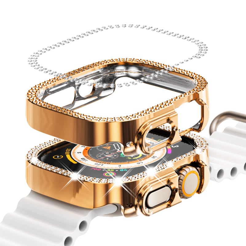 FULLIFE 6-Pack for Apple Watch Ultra 3/2/1 Case Series 11 10 9 8 7 6 5 4 3 2 1 SE3 49/45/44/42/41/40/38mm Bling Face Cover Sparkling Frame for iWatch Women - Image 4