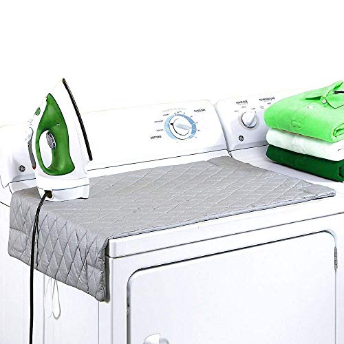 Milcraft Magnetic Ironing Mat Blanket Iron Board Alternative Cover Quilted Washer Dryer Heat Resistant PadPortable CoverMat Grey 33X 18 Iron Anywhere  - Image 1