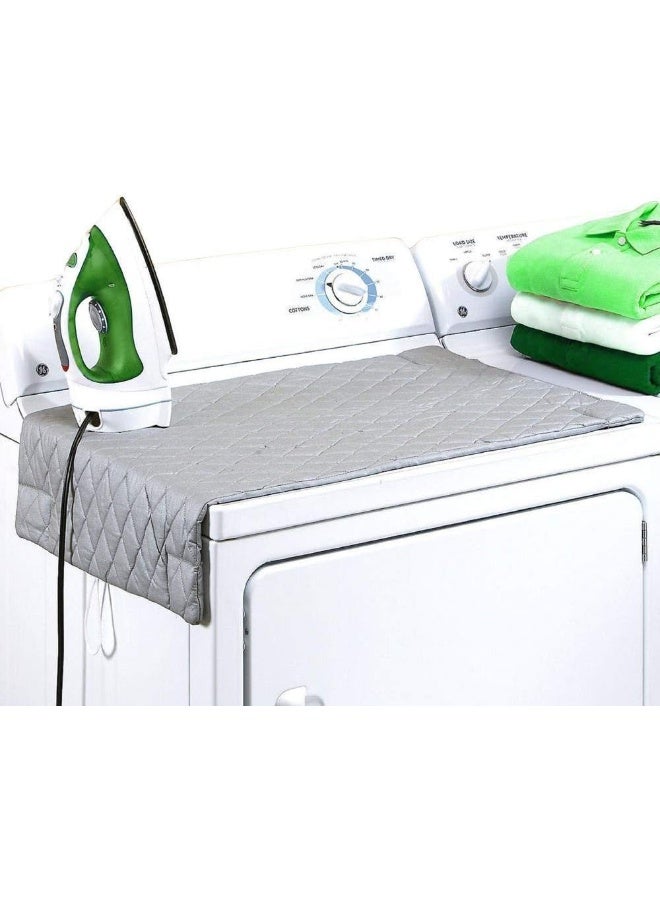 Milcraft Magnetic Ironing Mat Blanket Iron Board Alternative Cover Quilted Washer Dryer Heat Resistant PadPortable CoverMat Grey 33X 18 Iron Anywhere  - Image 5