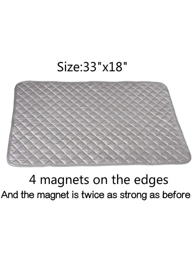 Milcraft Magnetic Ironing Mat Blanket Iron Board Alternative Cover Quilted Washer Dryer Heat Resistant PadPortable CoverMat Grey 33X 18 Iron Anywhere  - Image 3