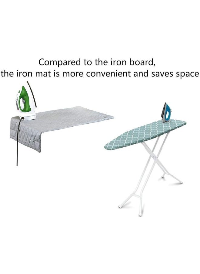 Milcraft Magnetic Ironing Mat Blanket Iron Board Alternative Cover Quilted Washer Dryer Heat Resistant PadPortable CoverMat Grey 33X 18 Iron Anywhere  - Image 4