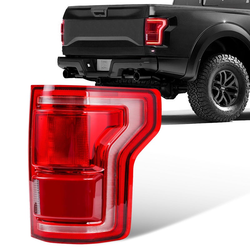 Autoverve LED Tail Lights Assembly with Blind Spot Fit Ford F150 F-150 2015 2016 2027 Rear Right Passenger Side Brake Back Cover Taillights HL3Z-13404-D HL3Z13404D HL3Z-13404-DCP(Module NOT Included) - Image 1
