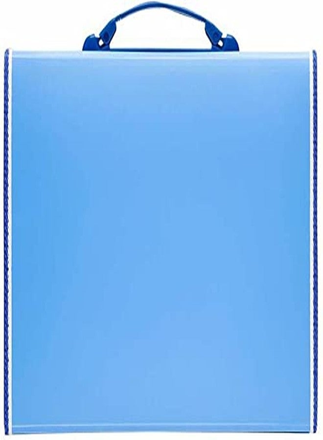 SHB Plastic Presents The Plastic File 13 Folder F|C Expanding Bag with Handle 1111 (Set of 1) - Durable Blue Document Organizer for Storing and Carrying Files, Reports, and Papers - Image 2