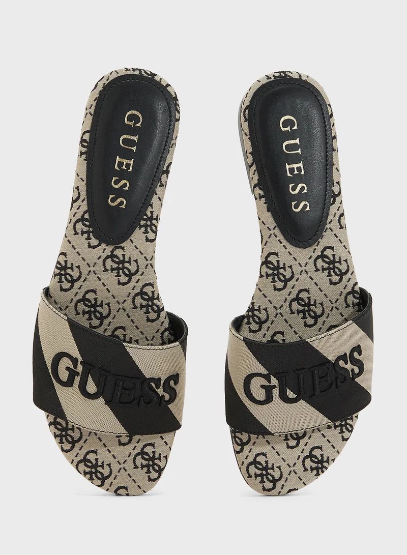جس Single Strap Flat Sandals