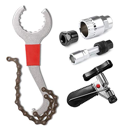 Greneric Professional 5-in-1 Bike Chain Tool Kit | Heavy-Duty Steel Construction | Includes Chain Breaker, Crank Puller, Cassette & Bottom Bracket Tool | Universal Compatibility for 6-12 Speed Bicycles - Image 1