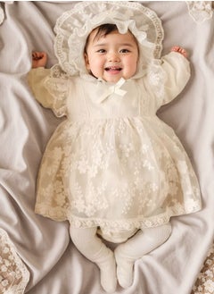 Generic 66cm Newborn Lace Romper & Dress Set, Gift for Newborn Baby Girl,Elegant Baby Outfit, Baby Shower Gift for Special Occasions, Perfect Gift for Infants  - Image 1