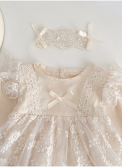 Generic 66cm Newborn Lace Romper & Dress Set, Gift for Newborn Baby Girl,Elegant Baby Outfit, Baby Shower Gift for Special Occasions, Perfect Gift for Infants  - Image 3