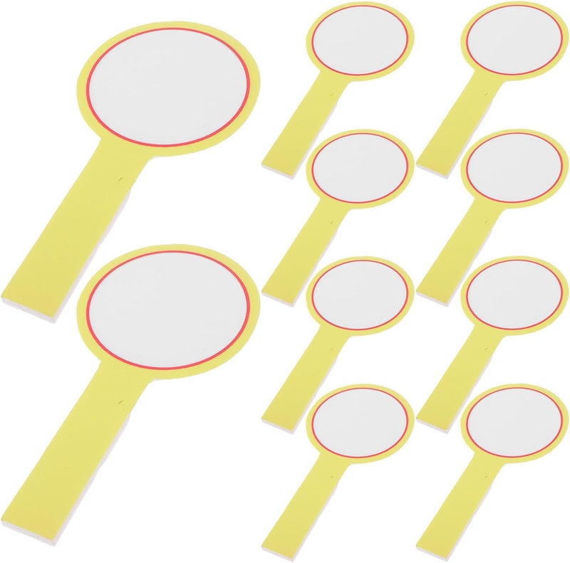 Fade proof 10pcs Handheld Voting Paddles 10x20cm Yellow Dry Erase White Board Paddles Reusable Scoreboards for Classroom Teaching and Presentation Hardened processed substance Practical experience crafted Ready-to-ship local stock All-item unified delivery Certified stocked merchandise Economical varied design options Non sticky surface Global production standard crafted Repeated use resistant selected material Changing environment compatible Slow wear optimized quality Cost effective global grade quality Heat insulation layer Assorted color options Priority based order prep Season change compatible build Light & heavy use compatible Minimal design Trendy varied sizing alternatives Universal design All item simple matching build Room to room portable Oil resistant Cost effective fine quality - Image 1