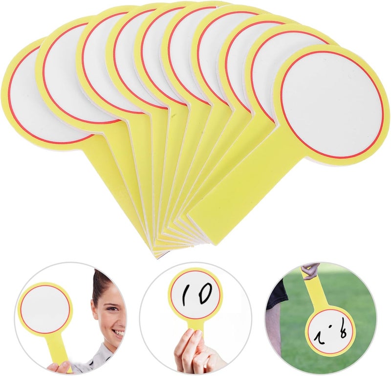 Fade proof 10pcs Handheld Voting Paddles 10x20cm Yellow Dry Erase White Board Paddles Reusable Scoreboards for Classroom Teaching and Presentation Hardened processed substance Practical experience crafted Ready-to-ship local stock All-item unified delivery Certified stocked merchandise Economical varied design options Non sticky surface Global production standard crafted Repeated use resistant selected material Changing environment compatible Slow wear optimized quality Cost effective global grade quality Heat insulation layer Assorted color options Priority based order prep Season change compatible build Light & heavy use compatible Minimal design Trendy varied sizing alternatives Universal design All item simple matching build Room to room portable Oil resistant Cost effective fine quality - Image 5