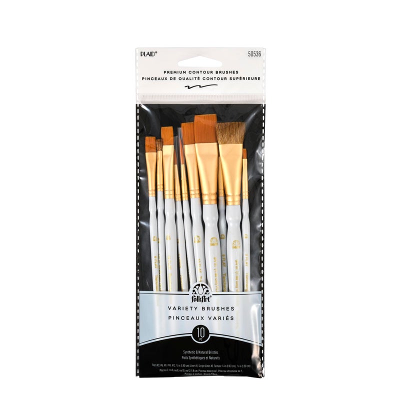 Plaid Learn to Paint Premium Brush Set 50536 10Piece 1Pack