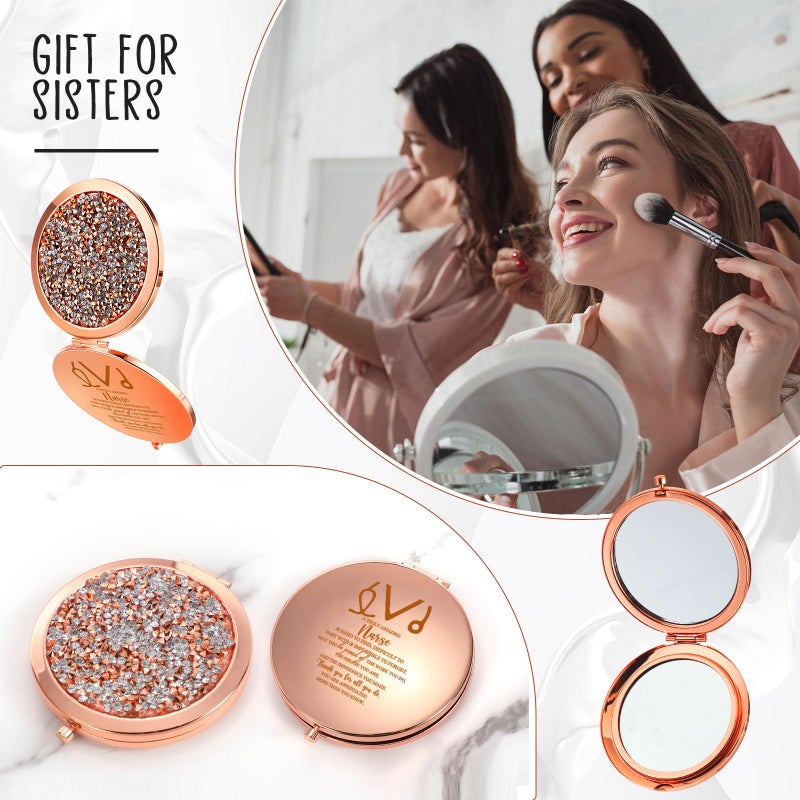 Fumete 4 Pcs Cna Nurse Week Gifts For Women Rose Gold Pocket Mirror Nurse Appreciation Gifts Folding Compact Makeup Mirror For Medical Assistant Birthday Friends - Image 4