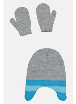 nickelodeon Toddlers Boy 2 Pcs Graphic Bennie And Mittens Set, Grey  - Image 2