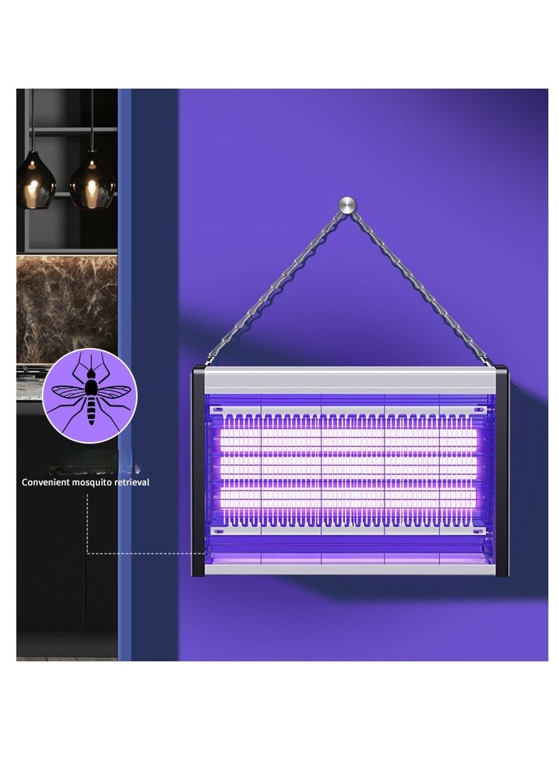 Y&D Electric Bug Zapper Indoor Outdoor 30W, Bug Zapper Mosquito Killer with Removable Tray UV Light Powerful Double Tube Insect Killer Fly Pest Traps for Patio Home Bedroom Yard - Image 3