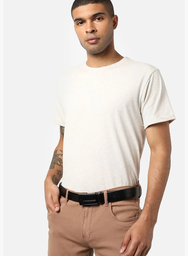 French Accent Casual Solid PU Leather Waist Belt For Men