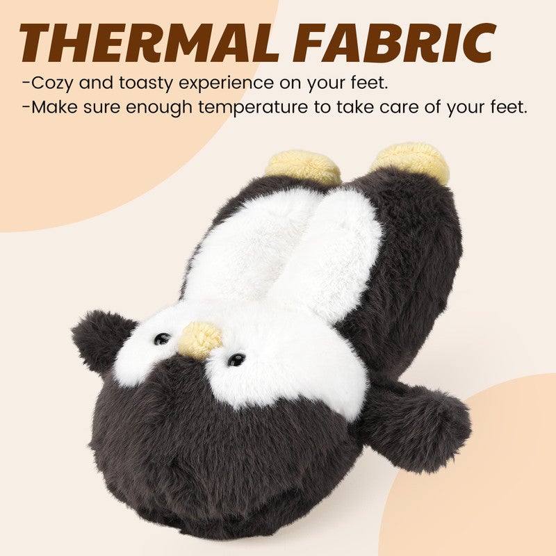 Lucky Kids Funny Cartoon Plush Slippers for Adults – Warm Fleece Memory Foam Indoor Shoes, Soft Cozy House Slippers with Non-Slip Sole for  Women - Image 2