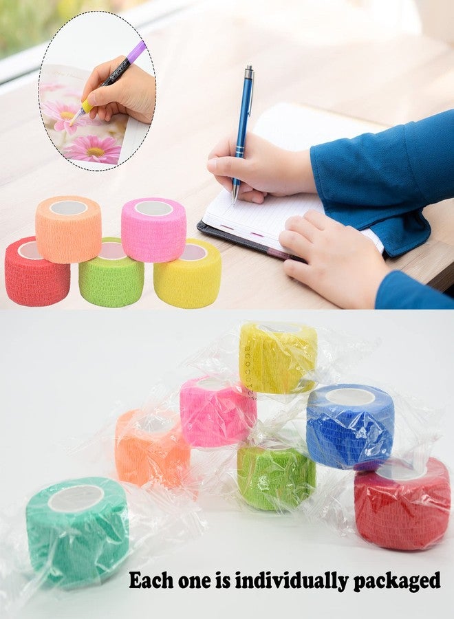 FEILIBAY 15 Pack Cohesive Wrap 1 Inch x 5 Yards Self Adherent Vet Tape for Pets, Elastic Self Adhesive Bandage Wrap for Sports, Finger, Wrist, Ankle (1 Inch, 15 Colors) - Image 5