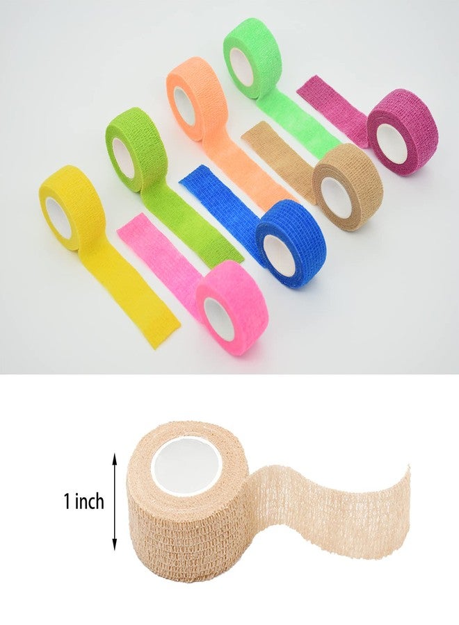 FEILIBAY 15 Pack Cohesive Wrap 1 Inch x 5 Yards Self Adherent Vet Tape for Pets, Elastic Self Adhesive Bandage Wrap for Sports, Finger, Wrist, Ankle (1 Inch, 15 Colors) - Image 2