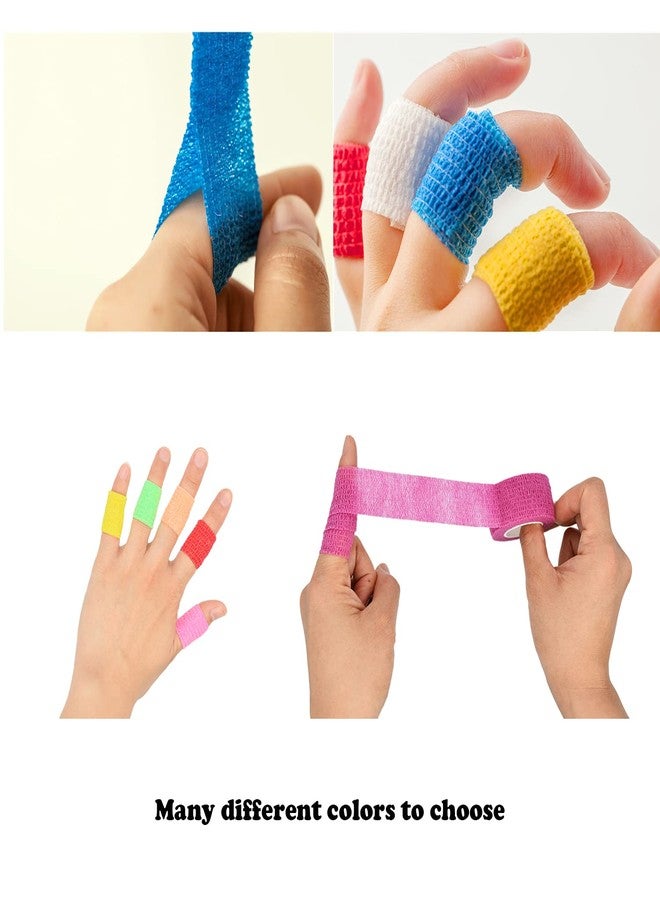 FEILIBAY 15 Pack Cohesive Wrap 1 Inch x 5 Yards Self Adherent Vet Tape for Pets, Elastic Self Adhesive Bandage Wrap for Sports, Finger, Wrist, Ankle (1 Inch, 15 Colors) - Image 4