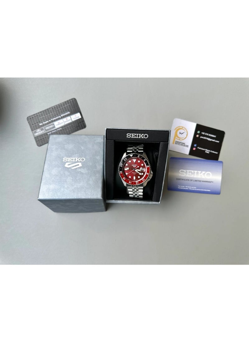 Seiko 5 Sports Limited Edition GMT SSK031K1 Men’s Watch, Red & Black Bezel 42.5mm Case 100M WR Automatic  - Image 3