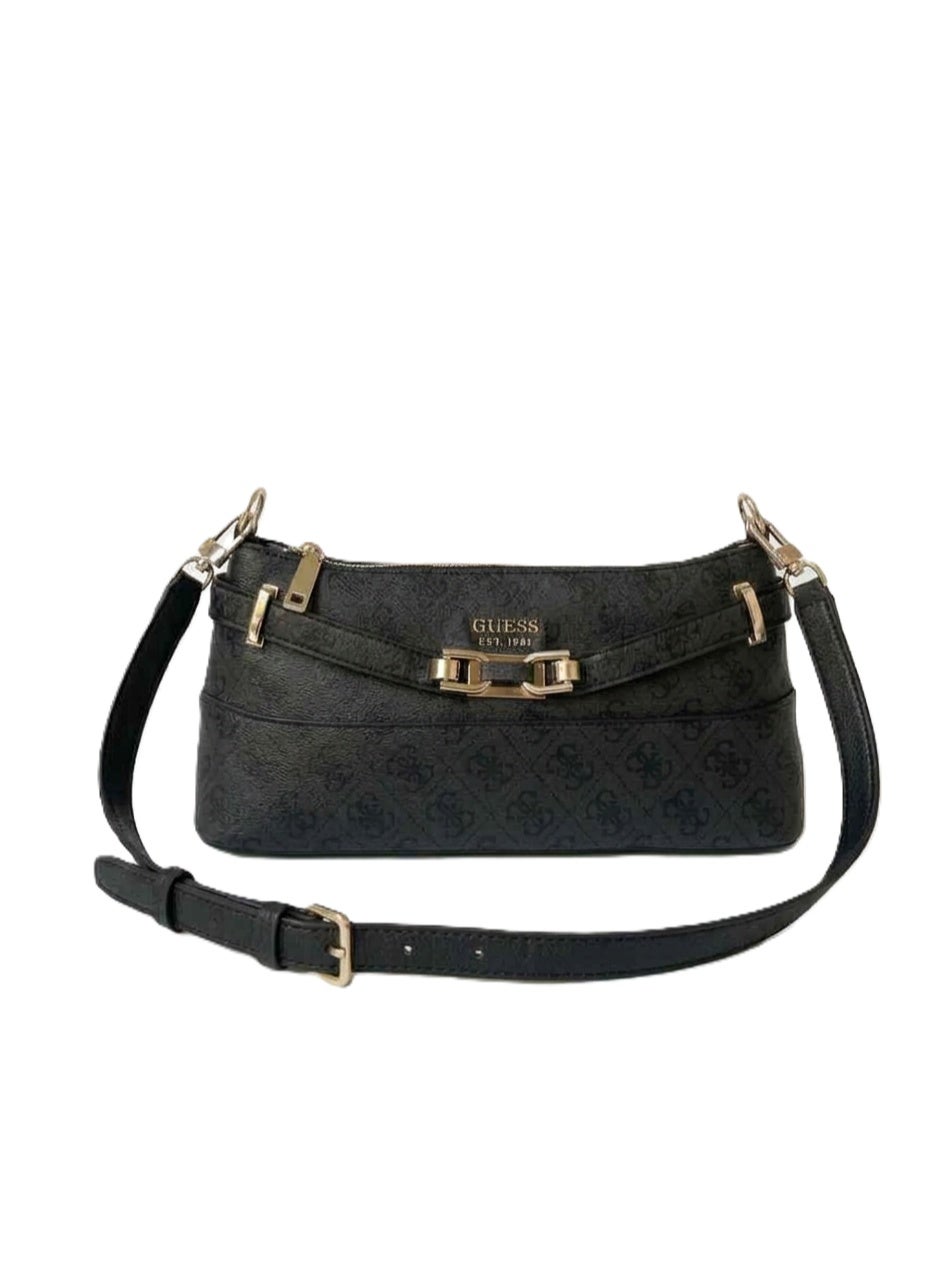 Guess Women's Shoulder Bag - Grey/Black