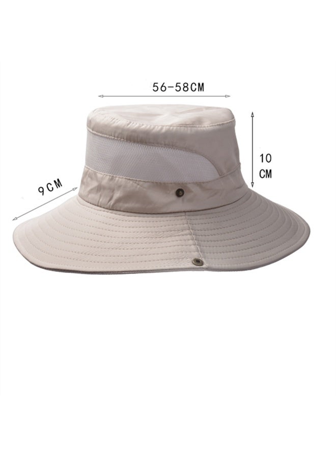 NOVOLAN Bucket Hat Fishing Hat Sun Hat Wide Brim Waterproof Breathable Summer Mesh Breathable Fisherman Hat Men Outdoor Hiking Hat Women Big Brim Bennie Hat Sun Protection (Light grey) - Image 2