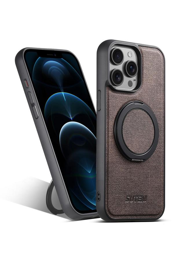 سوتين جراب لهاتف iPhone 12 Pro Max G3 مع حامل دوار 360 درجة من MagSafe مصنوع من جلد الدنيم - Image 1