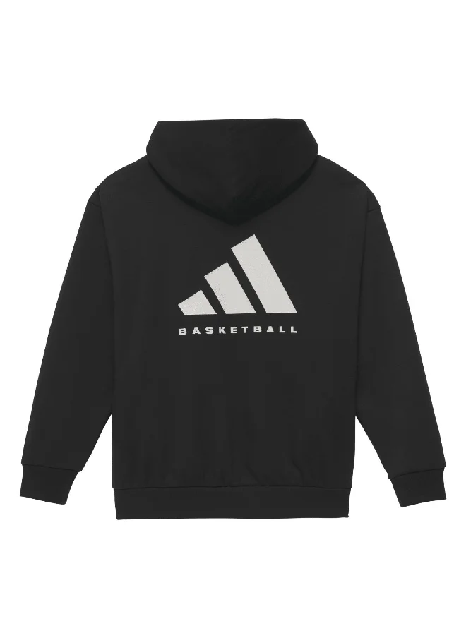 اديداس Adidas One Fl Hoody Black Basketball Sweatshirts For Unisex Xs