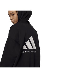Adidas Adidas One Fl Hoody Black Basketball Sweatshirts For Unisex Xs  - Image 4