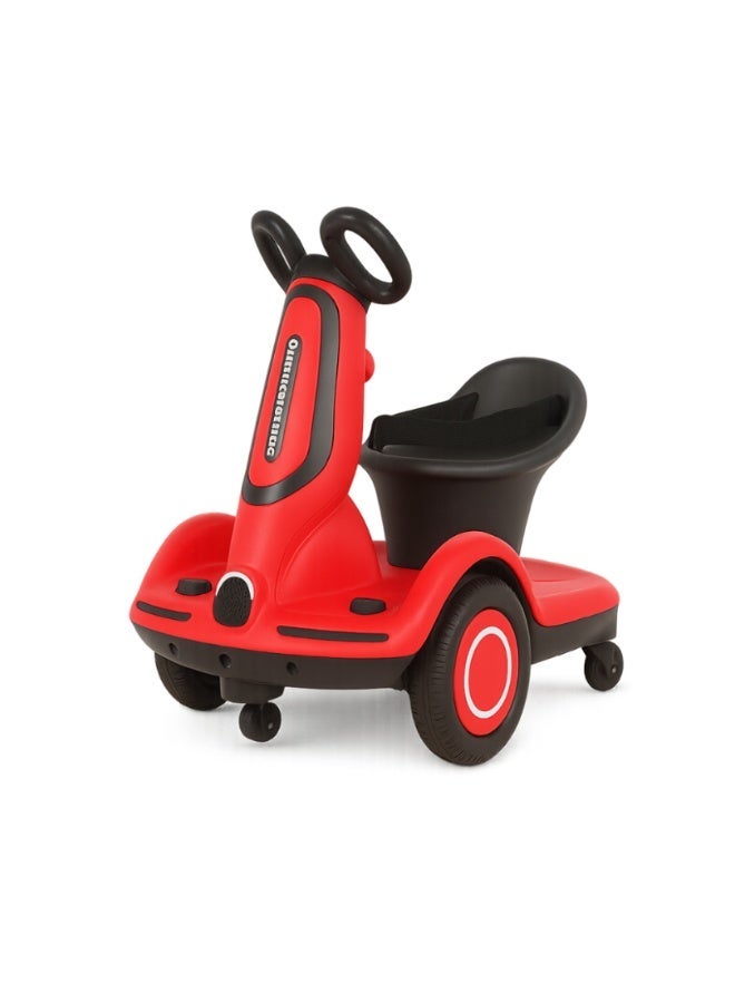 إيه إس سكوتر أطفال كهربائي ذكي بأربع عجلات مزود بمقعد وإضاءة LED مناسب من عمر سنتين حتى 8 سنوات - Image 1