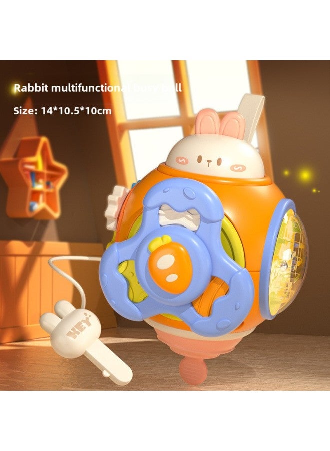 M Apple Bear Tumbler Toy Baby Baby Educational Early Education Teeth Molar Children's Toys Wholesale-Color:Bunny Busy Ball  - Image 1