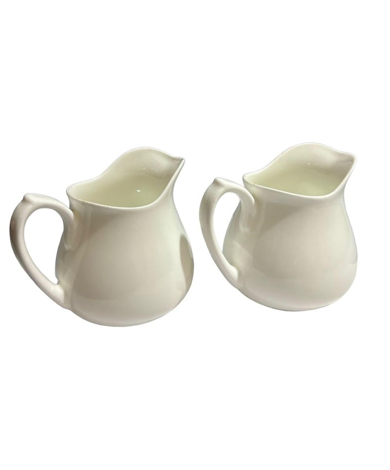 Mirakii 125 ml Set of 2 Bone China Sauce Boat or Tea or Gravy Pot or Creamer Milk Pot Microwave and Dishwasher Safe (Mirakii Small 2) - Image 1