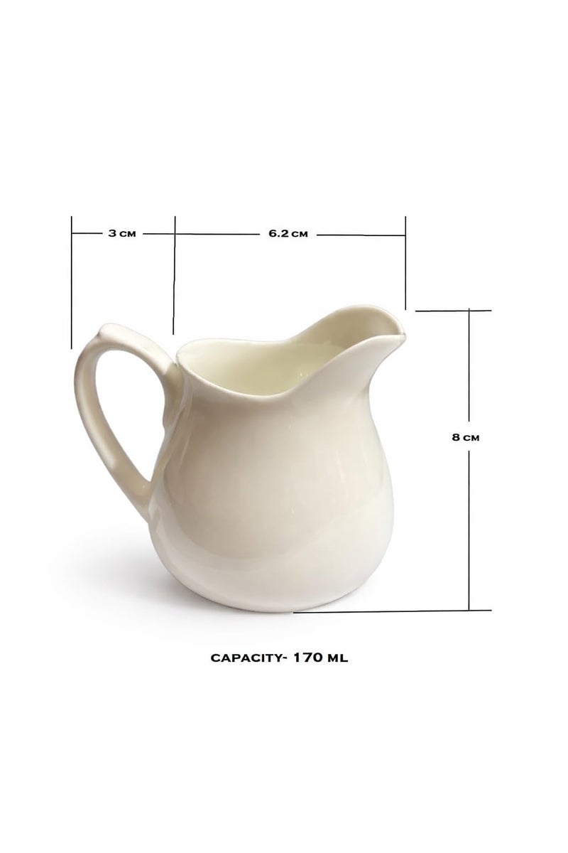 Mirakii 125 ml Set of 2 Bone China Sauce Boat or Tea or Gravy Pot or Creamer Milk Pot Microwave and Dishwasher Safe (Mirakii Small 2) - Image 5