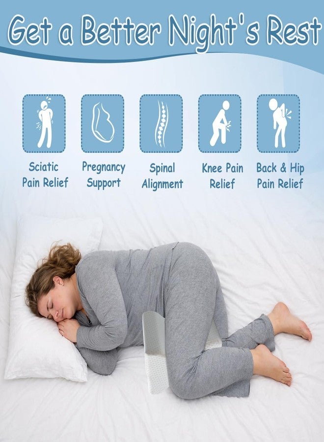King Mills Plus Size Knee Pillow for Sleeping, Extra Large Side Sleeper Pillow Between Legs, Memory Foam Ergonomic Leg Pillow for Back Pain nd Sciatica, Two Replaceable Cover - Image 5