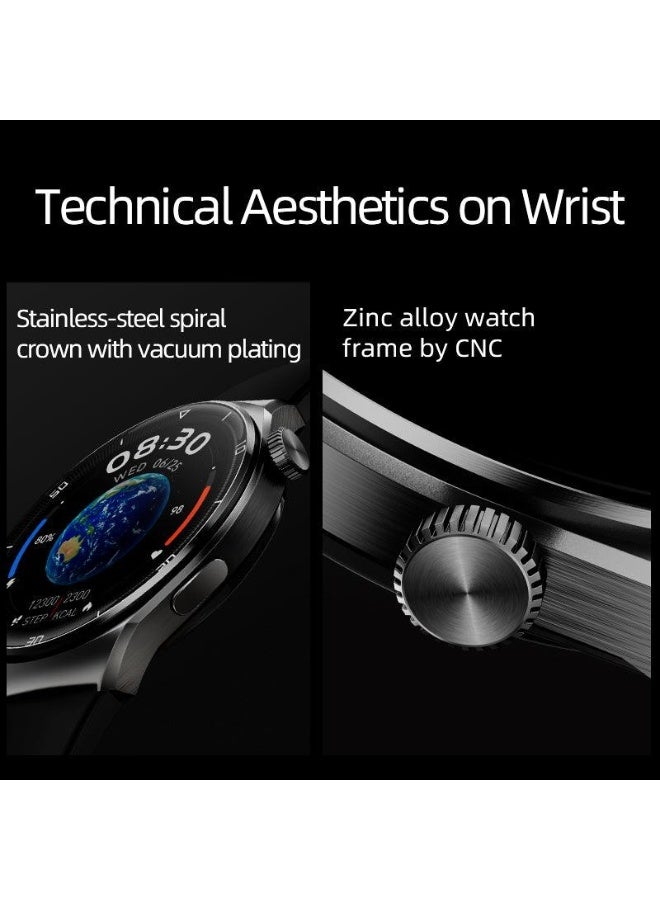 كيو سي واي GT2 Smart Watch With Bluetooth 5.0 Call And Messages 1.43-inch 60HZ AMOLED Display Heart SpO2 Sleep Monitor Long Battery Life Touch Control APP White White - Image 4